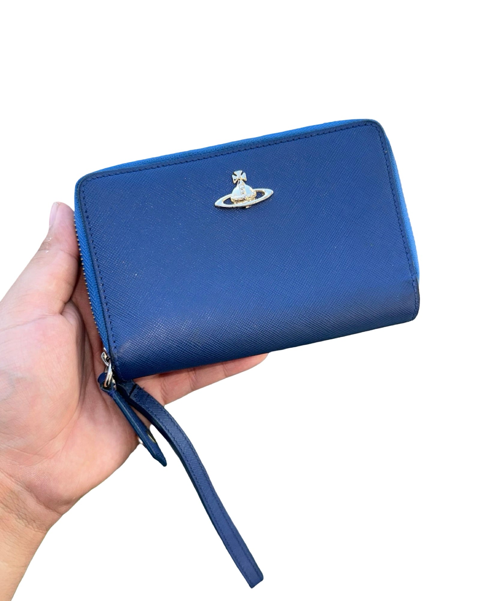 Vivienne Westwood Leather Wallet Gold Orb Made in Italy