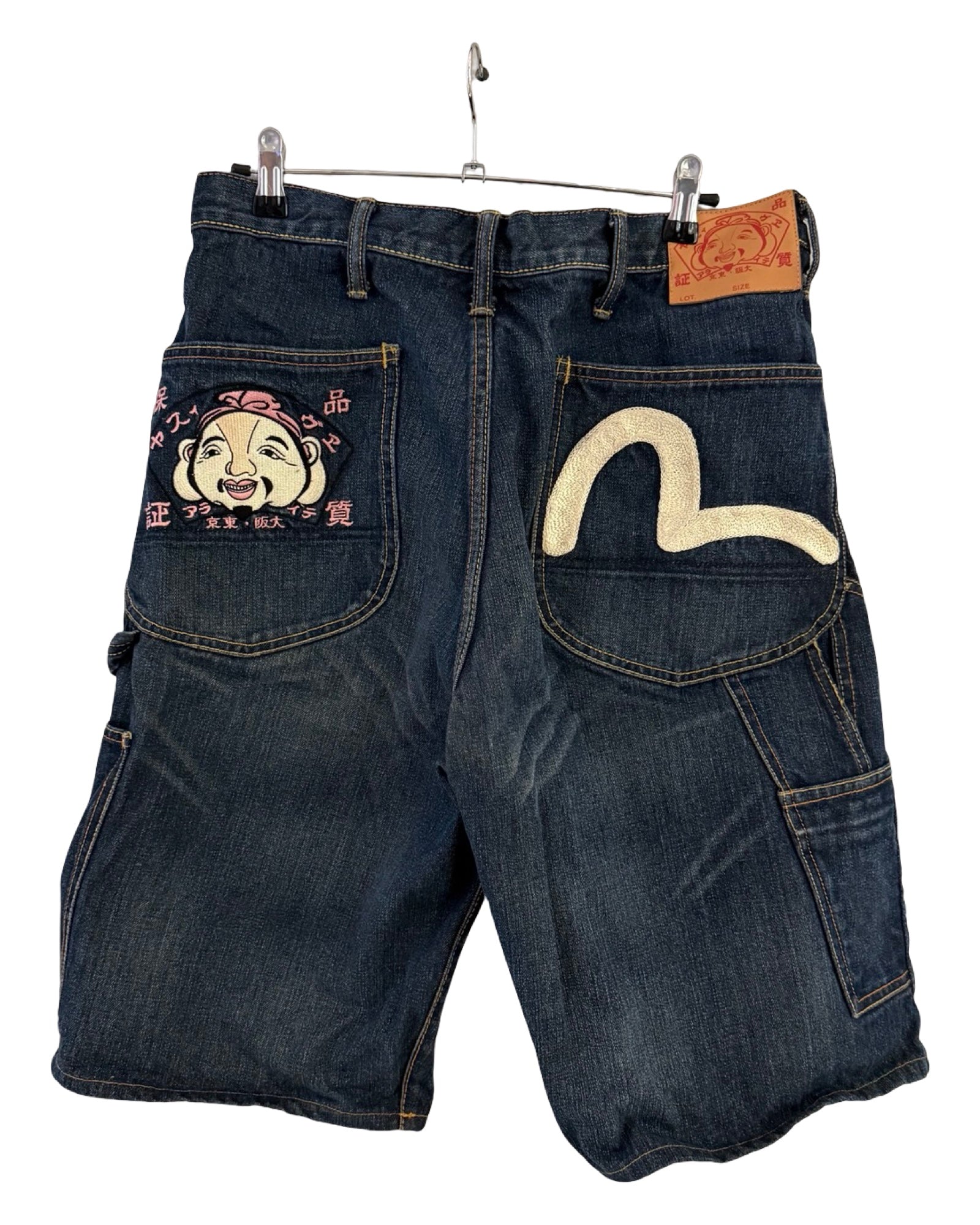 Vintage Y2K Evisu Embroidered Denim Shorts