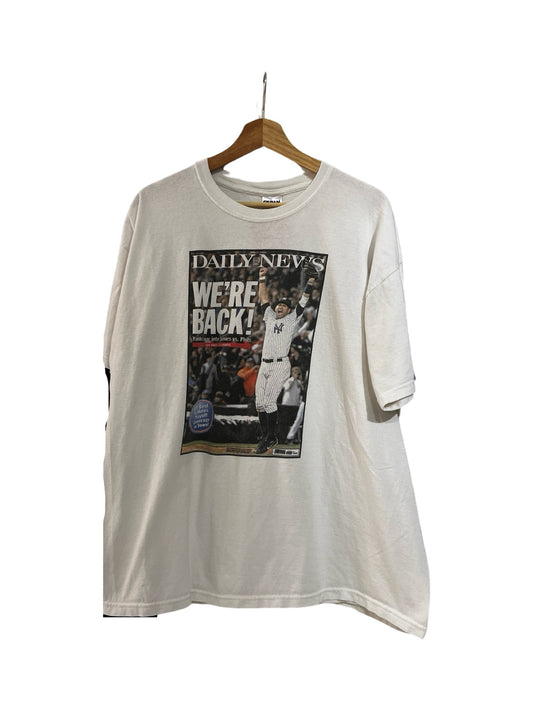 Vintage 2009 Yankees vs Phillies Newspaper Tee