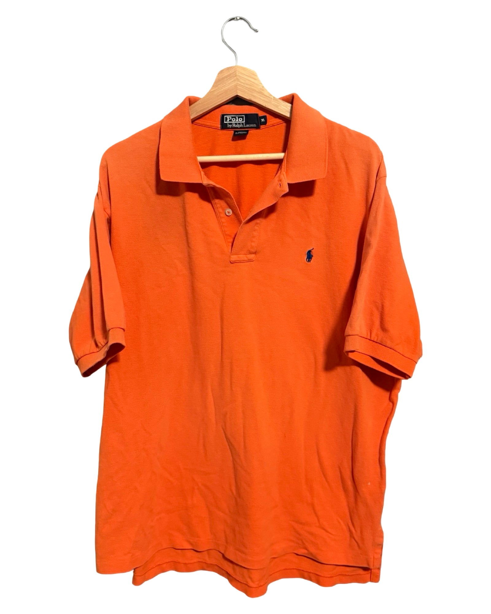 Camisa Vintage Polo Ralph Lauren Naranja con Logo Azul