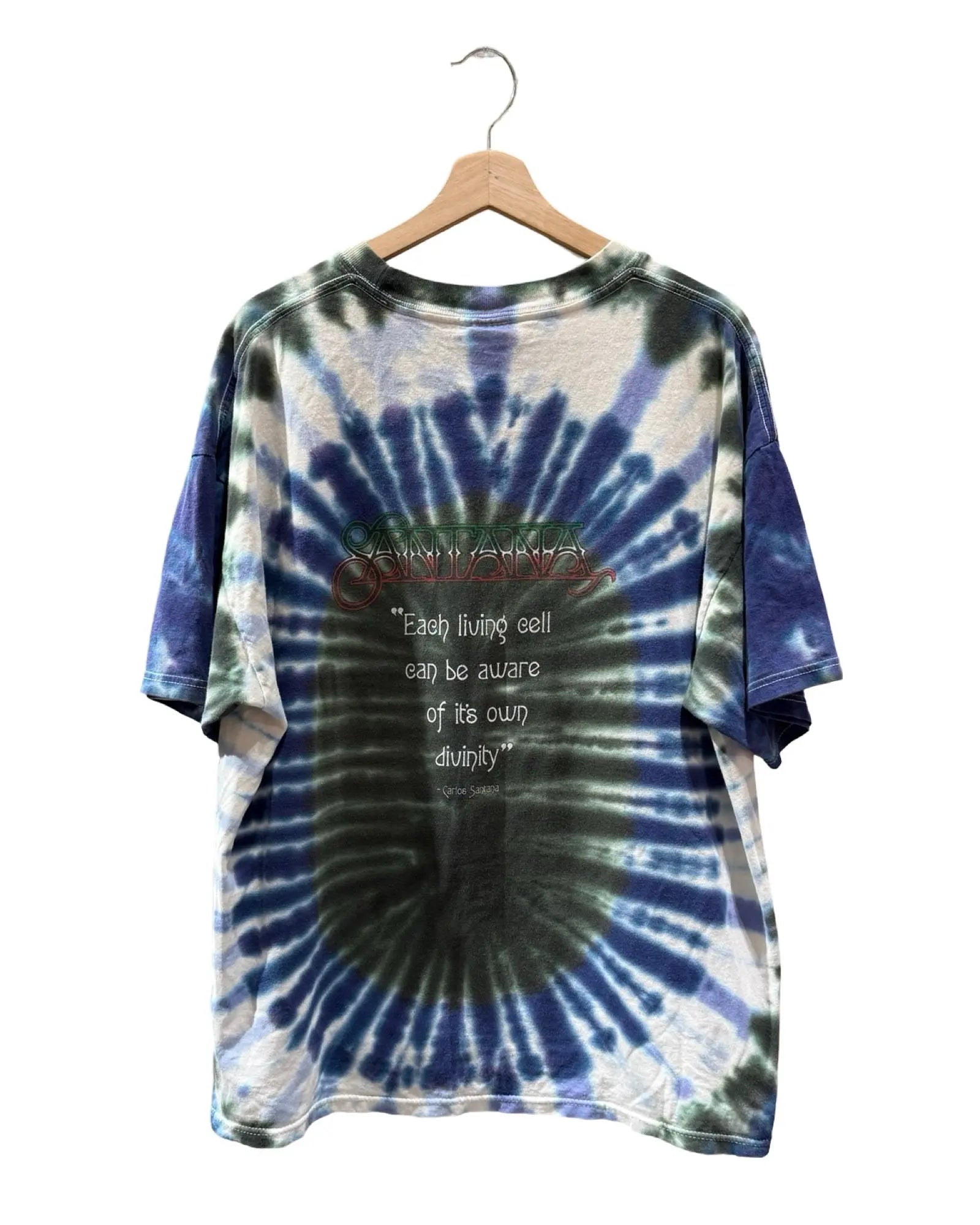 Vintage 2000 Carlos Santana Tye Dye Tour Tee KIF Vintage