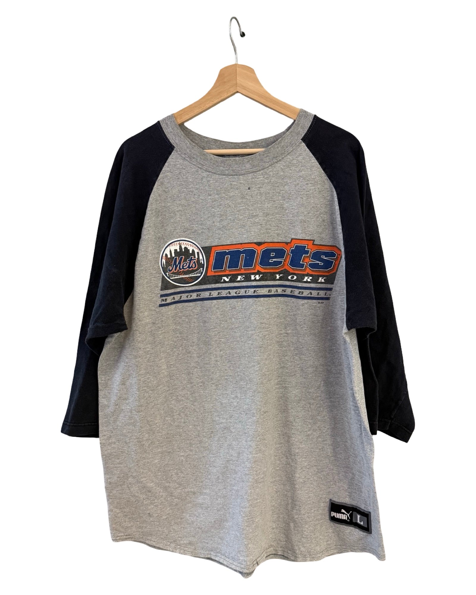 Camiseta de manga tres cuartos vintage de los New York Mets
