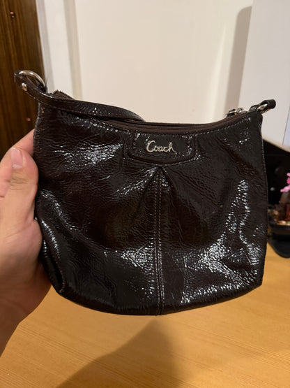 Vintage Coach Small Leather Brown Ashley Crossbody Bag