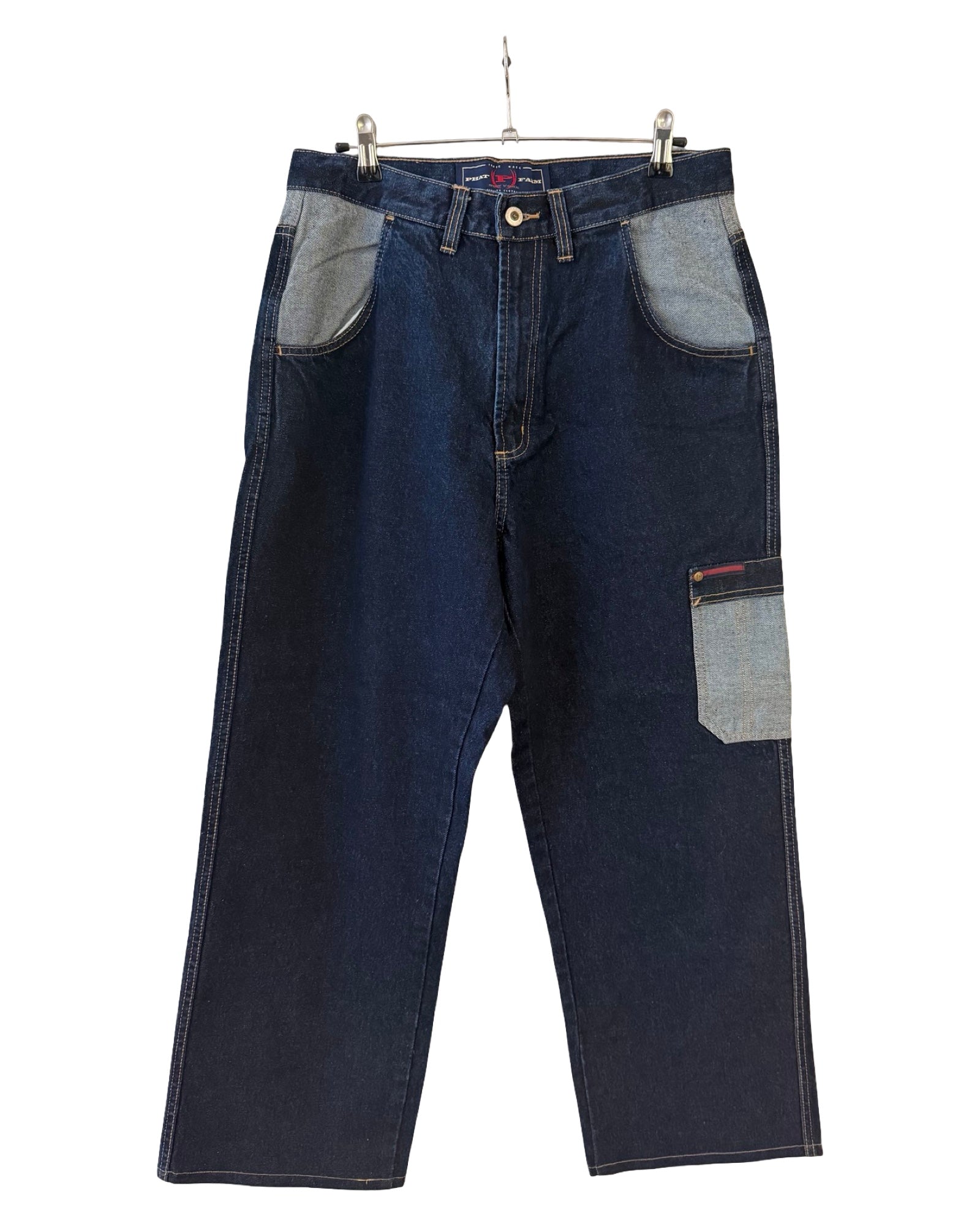 32 x 35 Vintage y2k Phat Farm Baggy Dark Denim Jeans