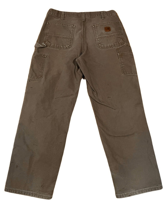 34 x 32 Vintage Distressed Carhartt Light Brown Carpenter Pants