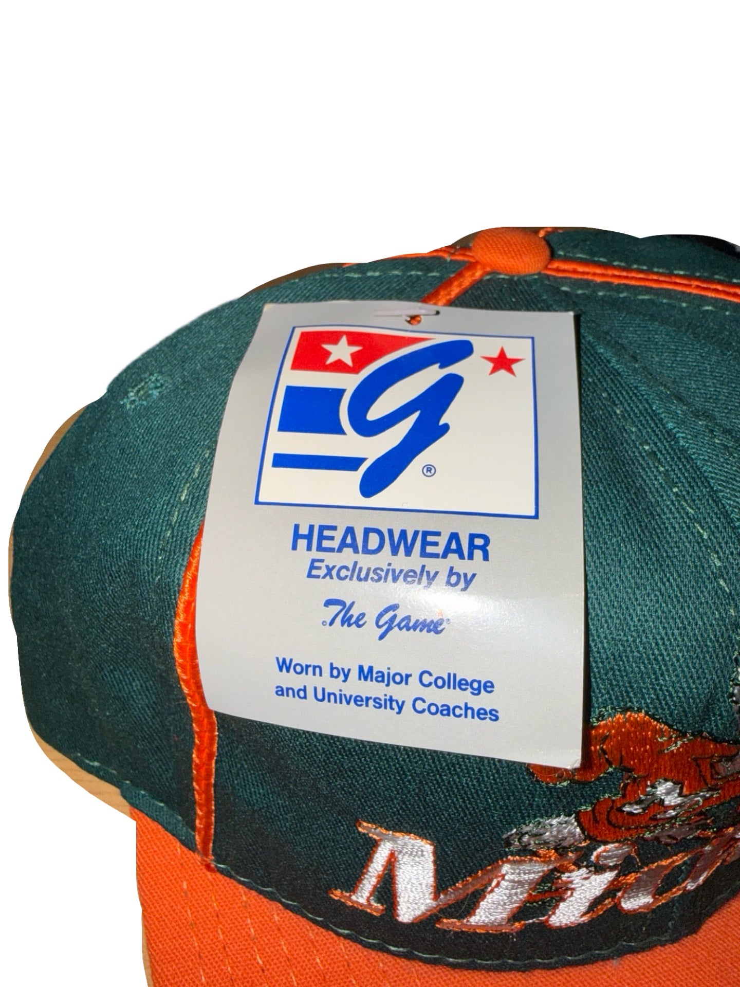 Vintage 90s Miami Hurricanes Crane The Game Snapback Hat