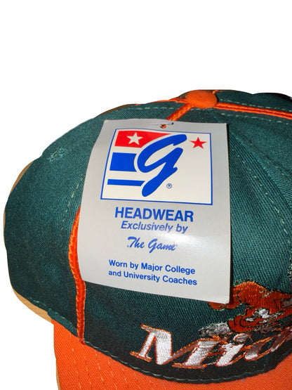 Vintage 90s Miami Hurricanes Crane The Game Snapback Hat