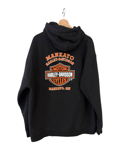 Vintage 2004 Harley Davidson Mankato Flame Sleeves Hoodie