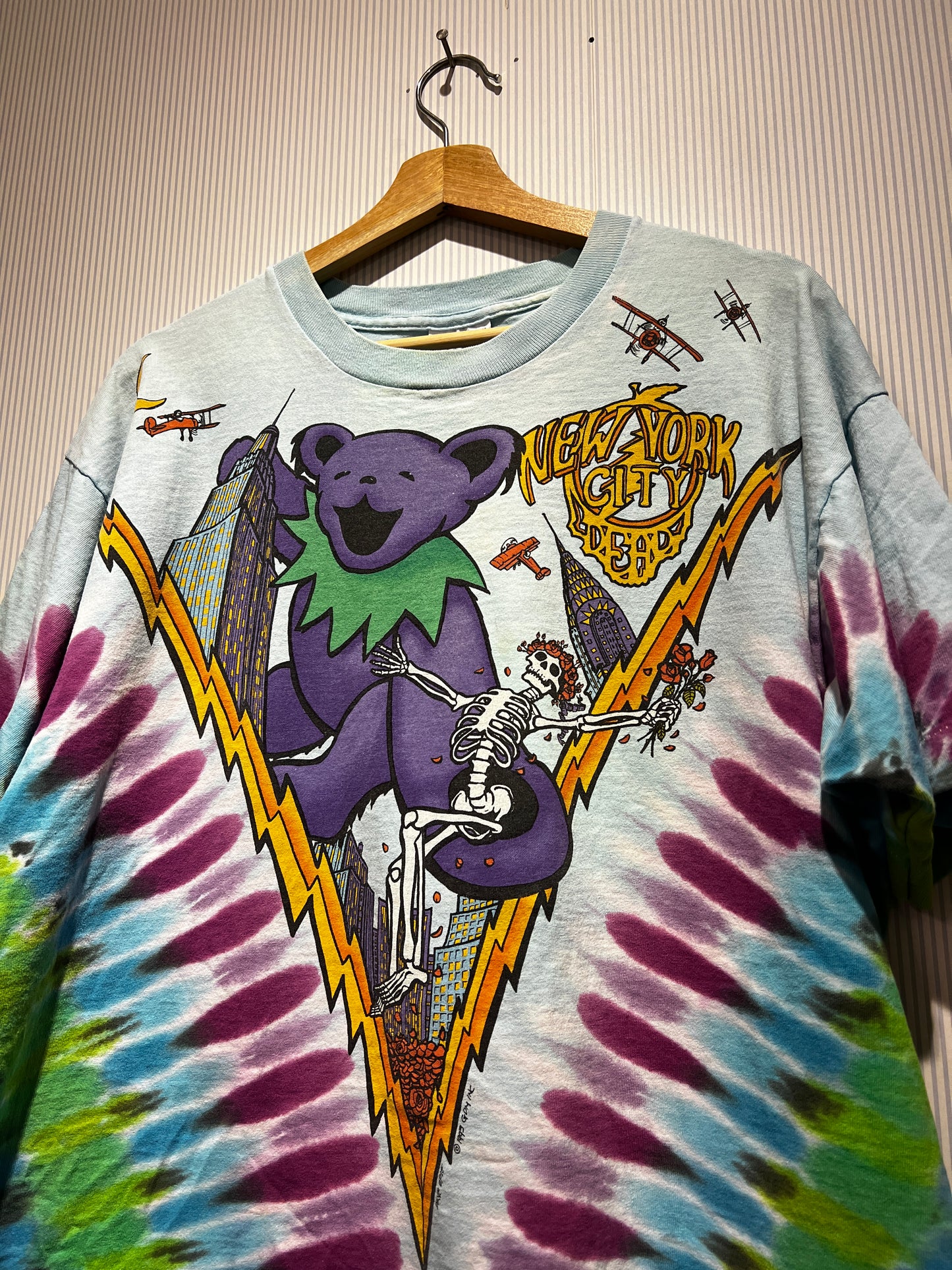 Vintage 1993 Grateful Dead New York City Liquid Blue Tee