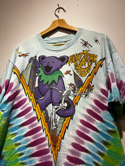 Vintage 1993 Grateful Dead New York City Liquid Blue Tee