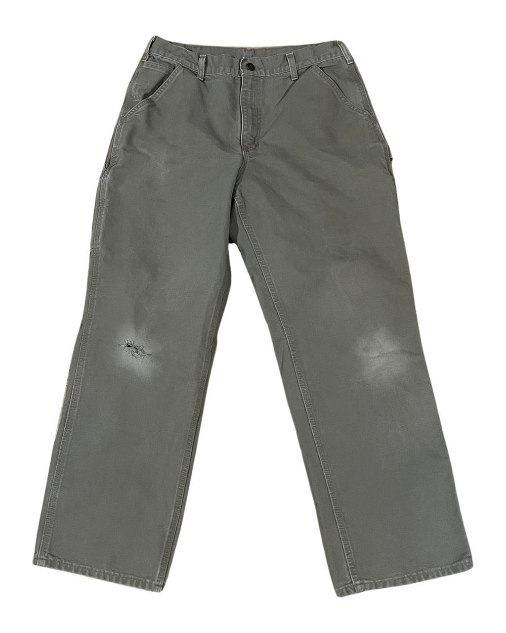 33 x 30 Vintage 90s Carhartt Light Gray Carpenter Pants KIF Vintage