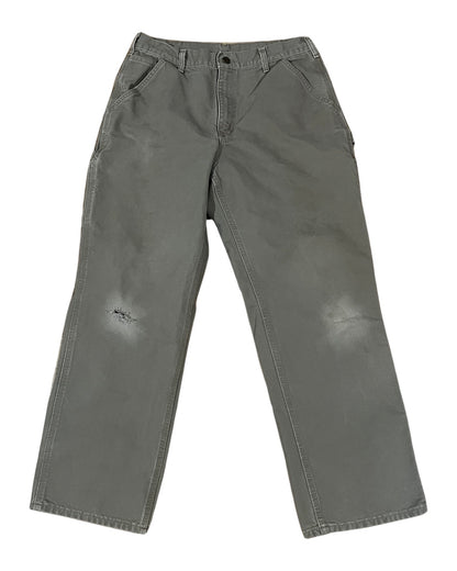 33 x 30 Vintage 90s Carhartt Light Gray Carpenter Pants