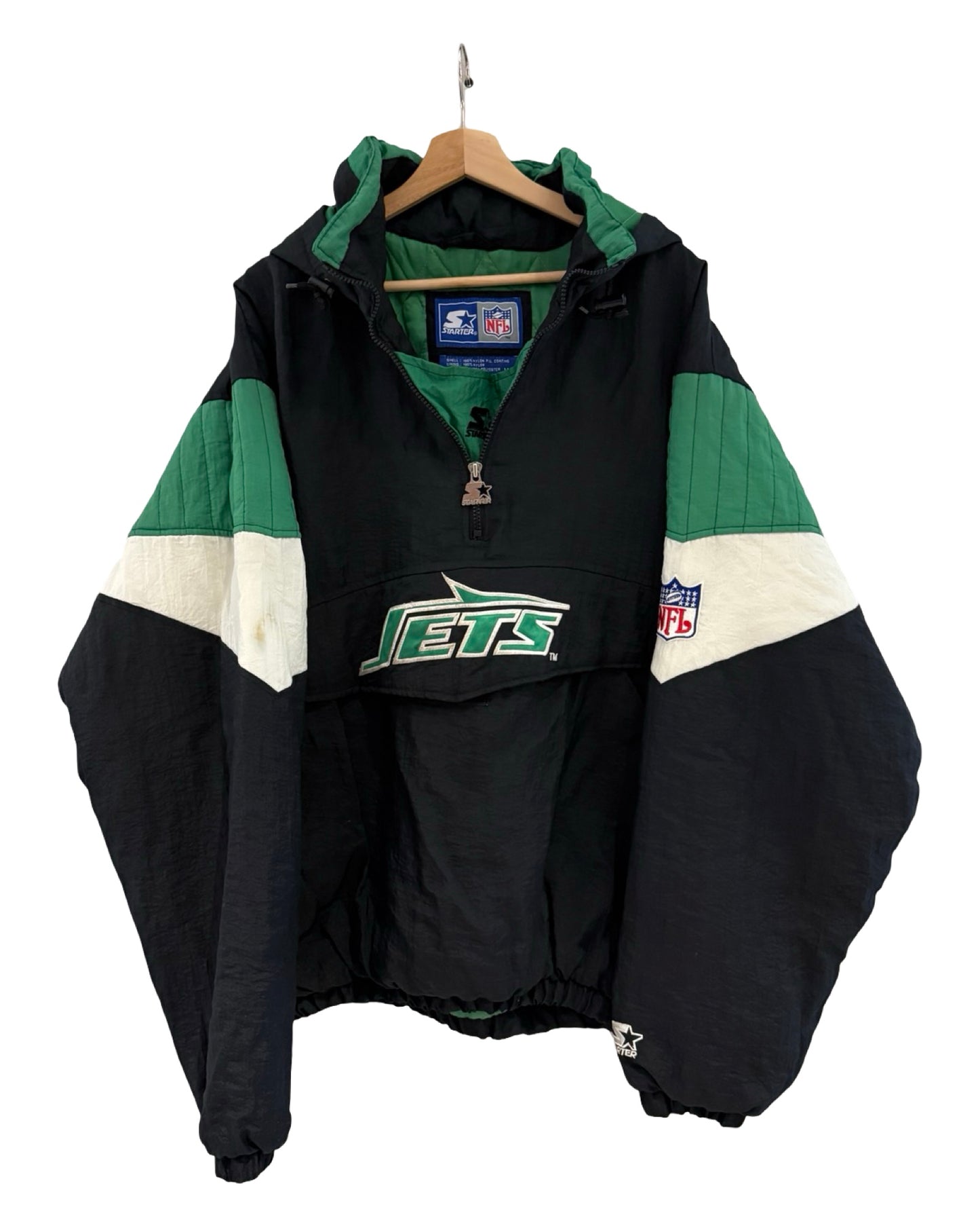 Vintage 90s New York Jets Starter Half Zip Jacket