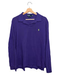 Vintage Polo Ralph Lauren Purple Green LS Logo Shirt