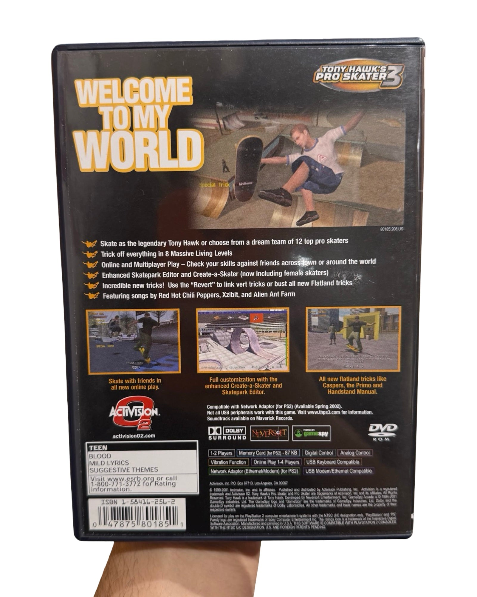 PS2 Tony Hawk's Pro Skater 3 Game