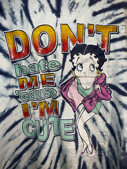 Vintage 2003 Betty Boop Don't Hate Me Tie Dye Tee