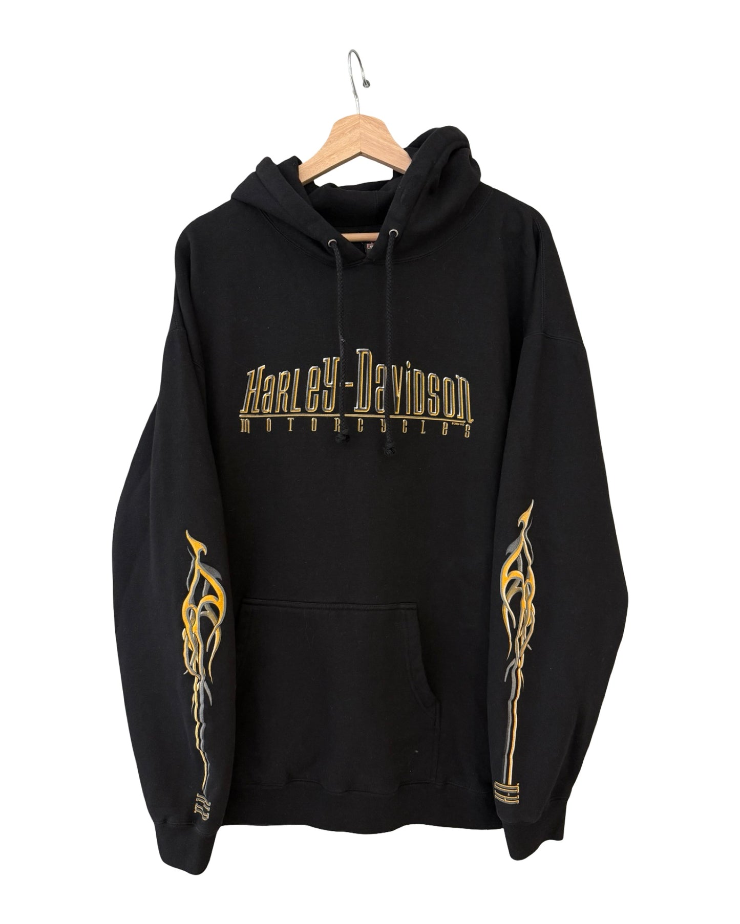 Vintage 2004 Harley Davidson Mankato Flame Sleeves Hoodie
