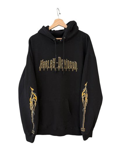 Vintage 2004 Harley Davidson Mankato Flame Sleeves Hoodie