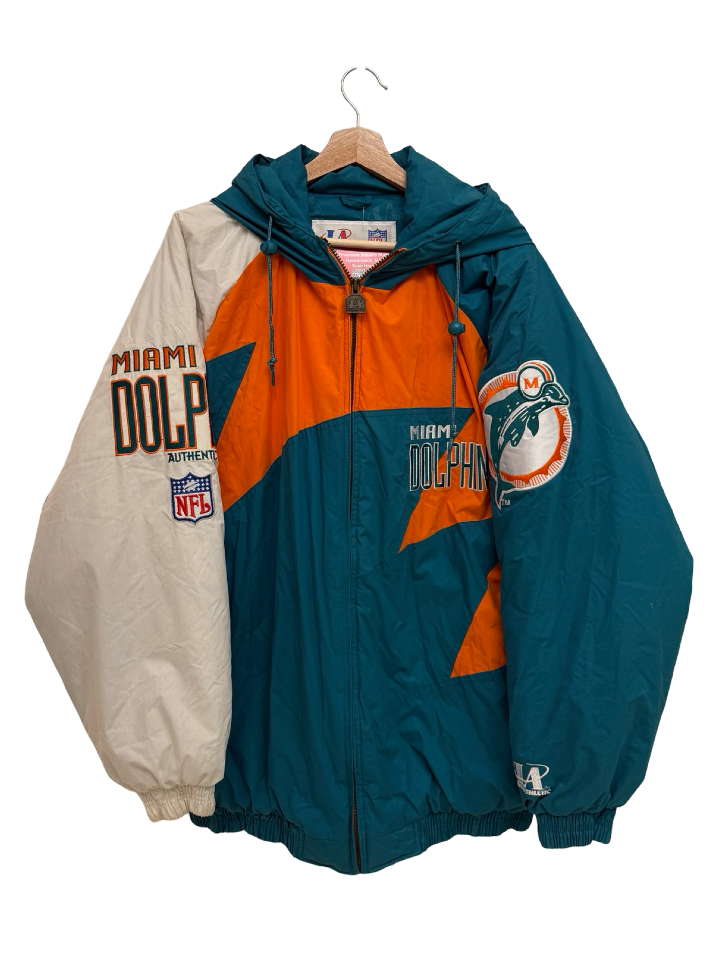 Vintage 90s Miami Dolphins Logo Athletics Sharktooth Jacket