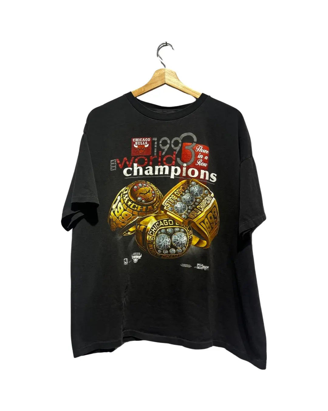 Vintage 1993 Chicago Bulls 3-Peat Championship Tee KIF Vintage
