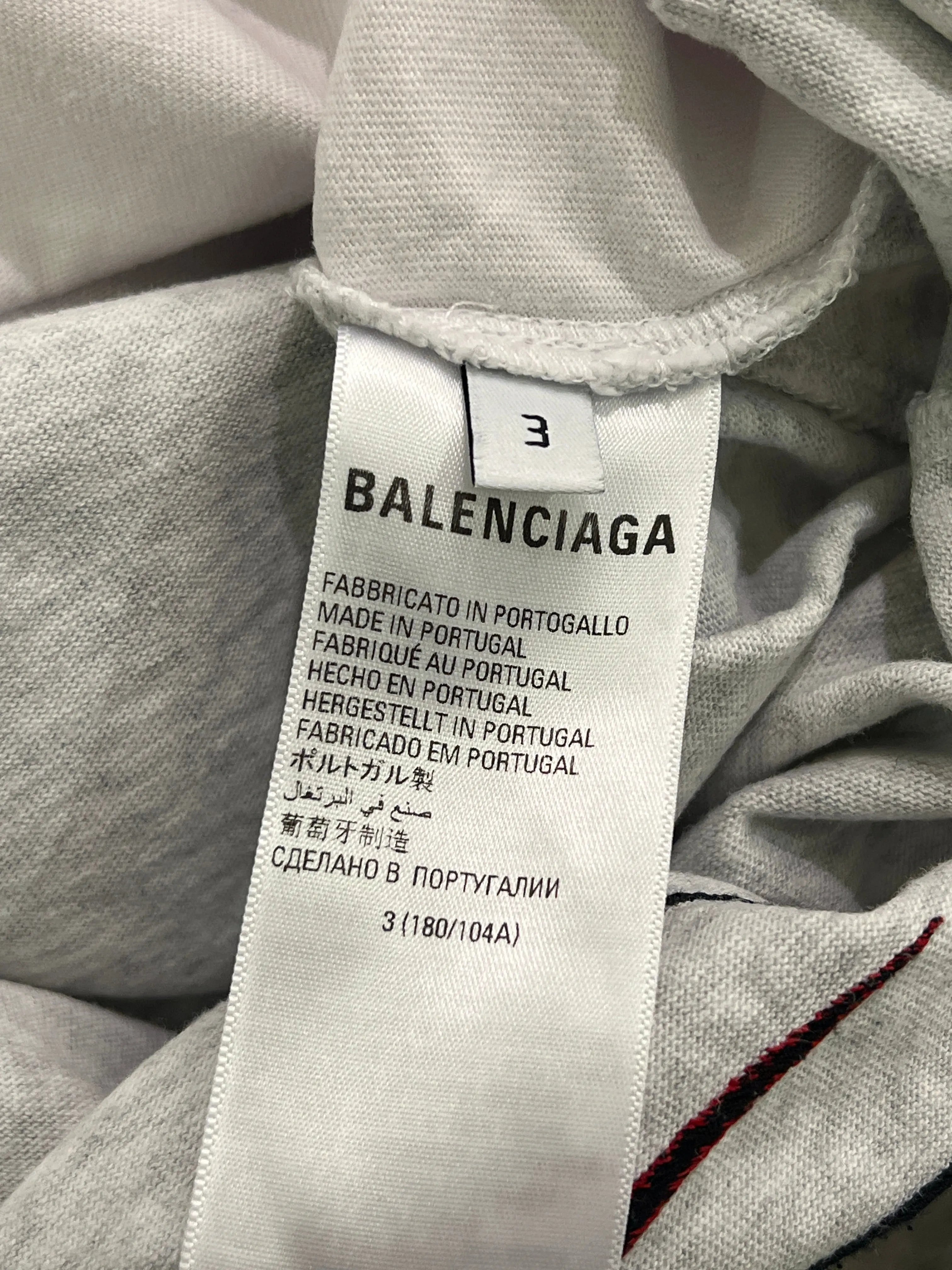 Archive Balenciaga Paris Upside Down Embroidered Patchwork Tee KIF Vintage