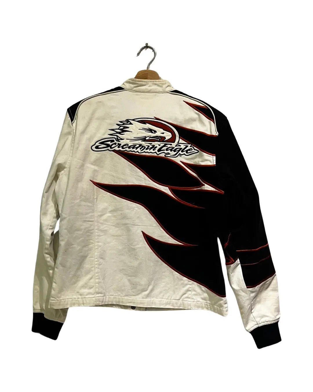 BJ y2k Harley Davidson Flames Motorcycle Jacket KIF Vintage