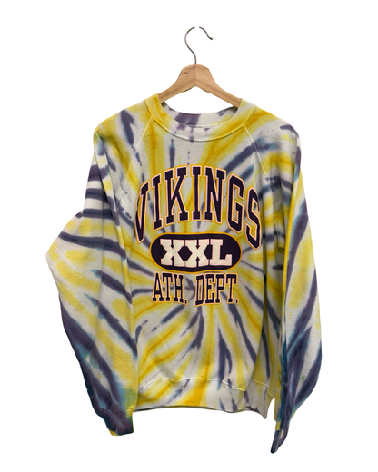 Vintage 90s Minnesota Vikings Tie Dye Crewneck