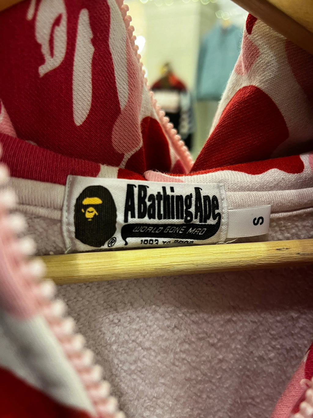Vintage Bape A Bathing Ape Pink ABC Camo Full Zip Hoodie KIF Vintage