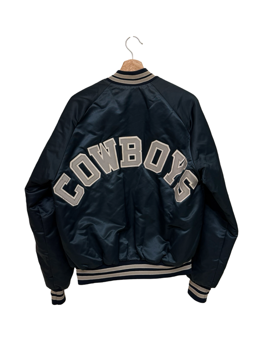 Vintage 90s Dallas Cowboys Satin Chalkline Team NFL Jacket