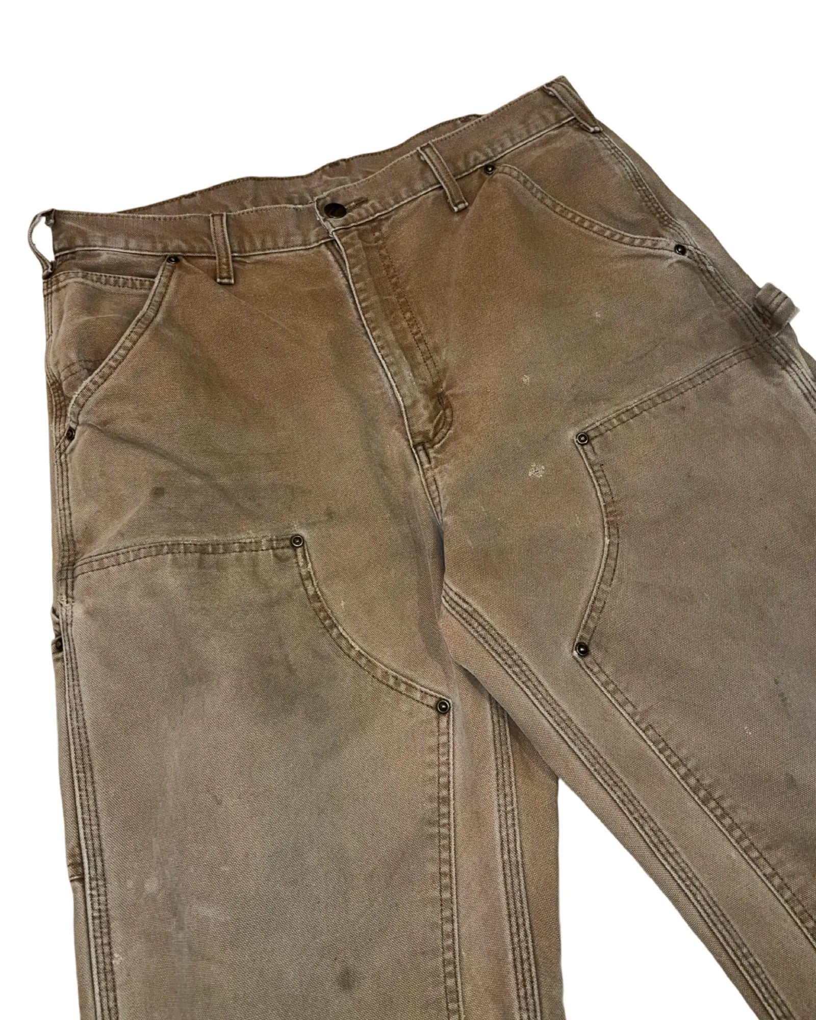 34 x 32 Vintage 90s Carhartt Tan Double Knee Pants KIF Vintage