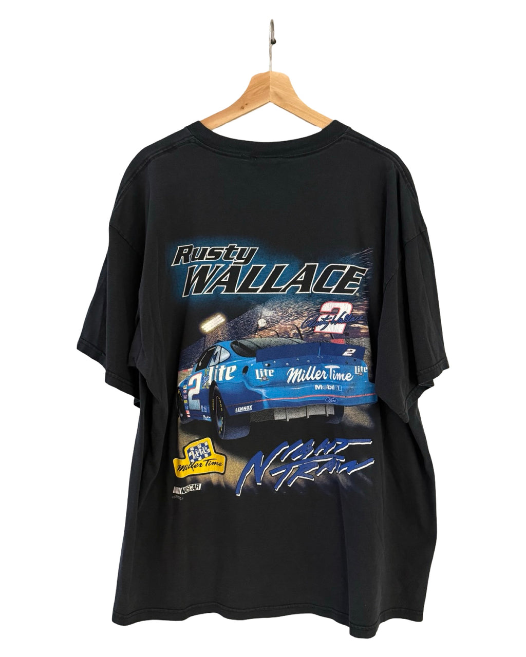 Vintage 90s Nascar Rusty Wallace Night Train Racing Tee