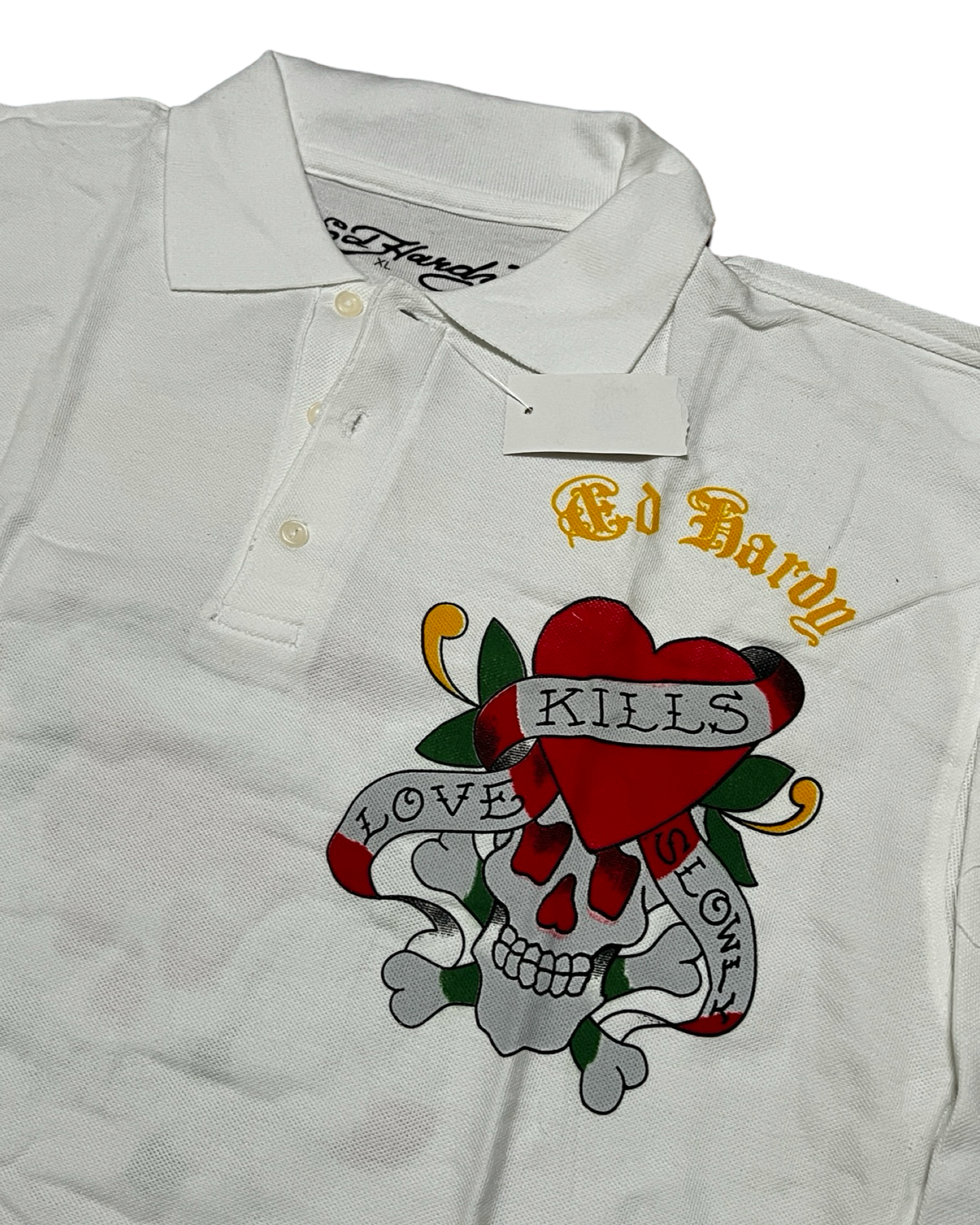 Vintage DS y2k Ed Hardy Long Sleeve Polo Shirt