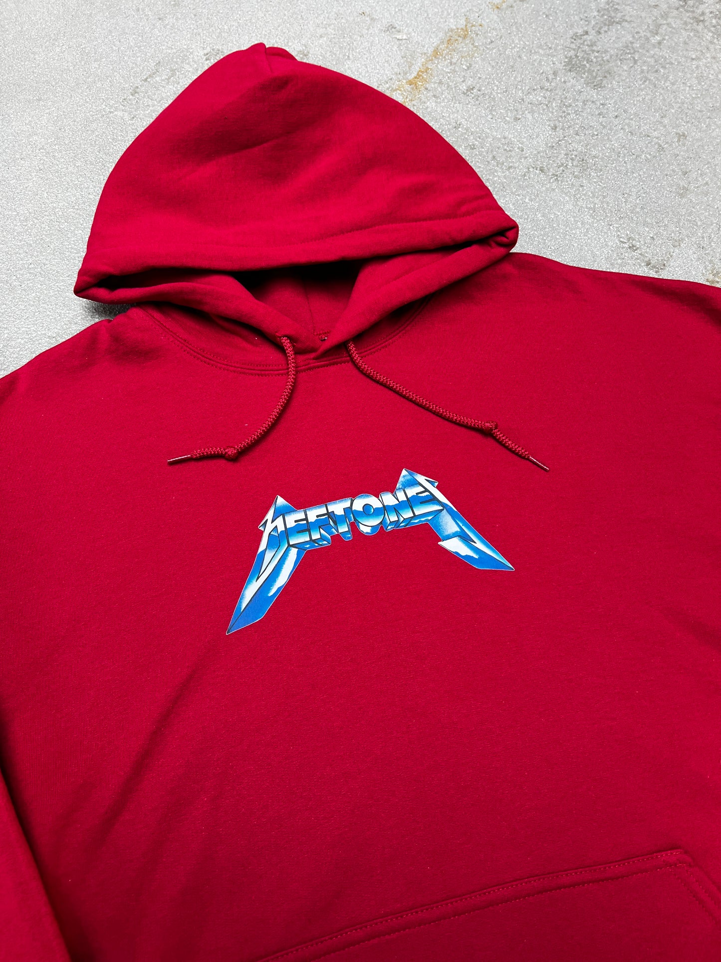 Deftones Metallica Logo Red Hoodie