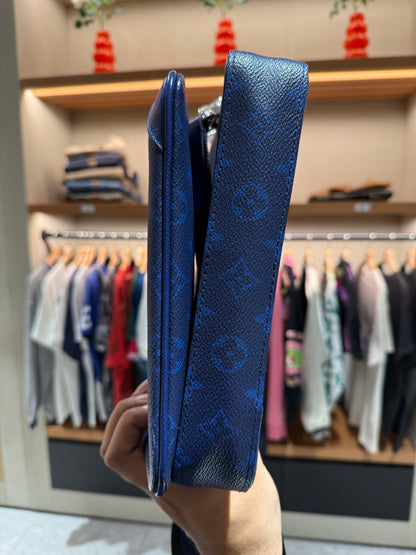 Louis Vuitton Trio Monogram Taigarama Cobalt Blue Messenger Bag