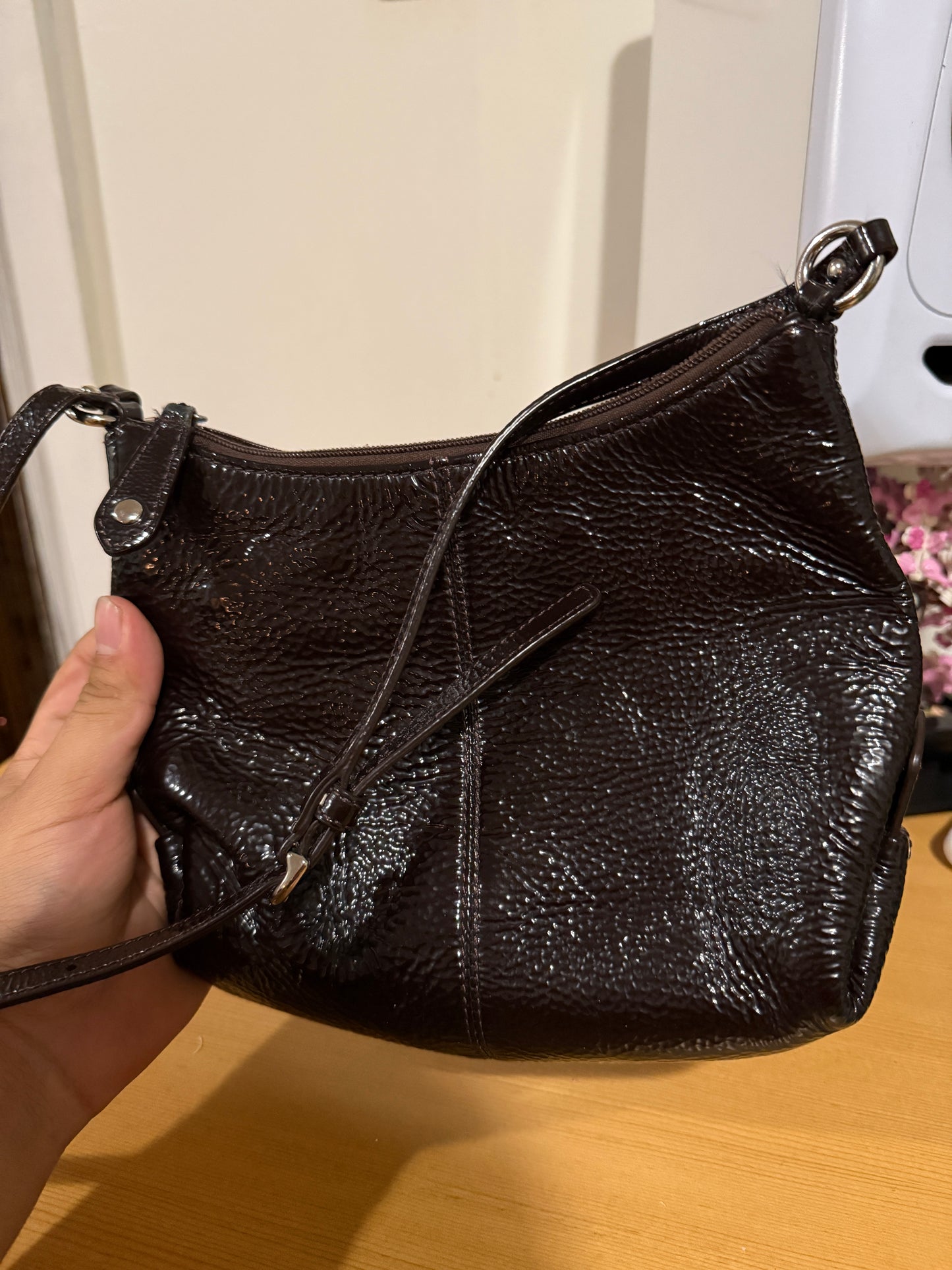 Vintage Coach Small Leather Brown Ashley Crossbody Bag