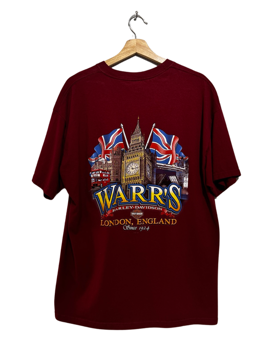 Vintage Harley Davidson Warrs London England Tee