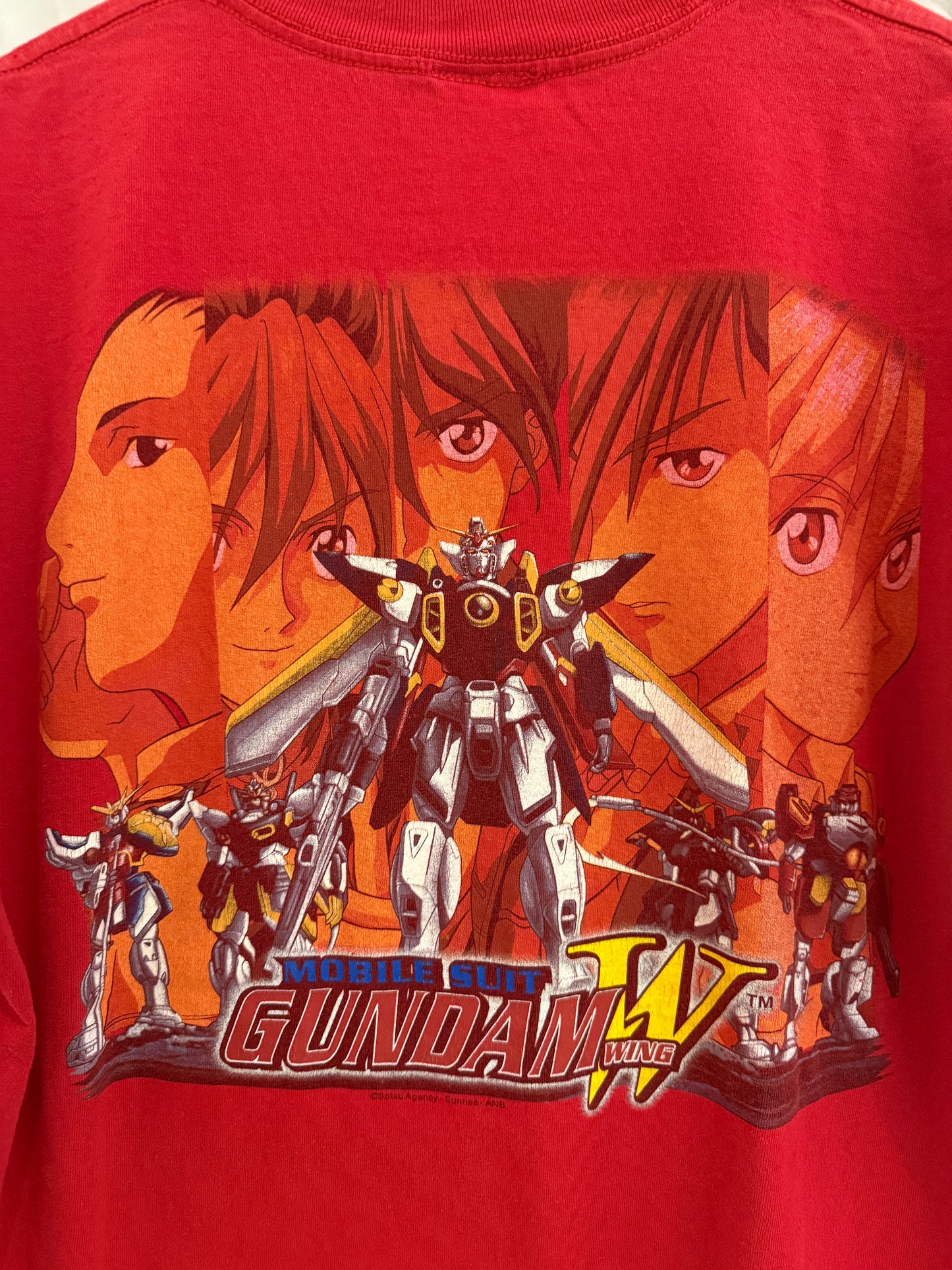 Vintage 2002 Gundam Wing Red Anime Promo Tee