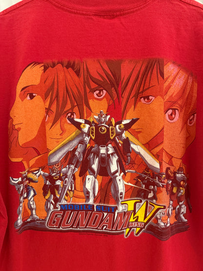 Vintage 2002 Gundam Wing Red Anime Promo Tee