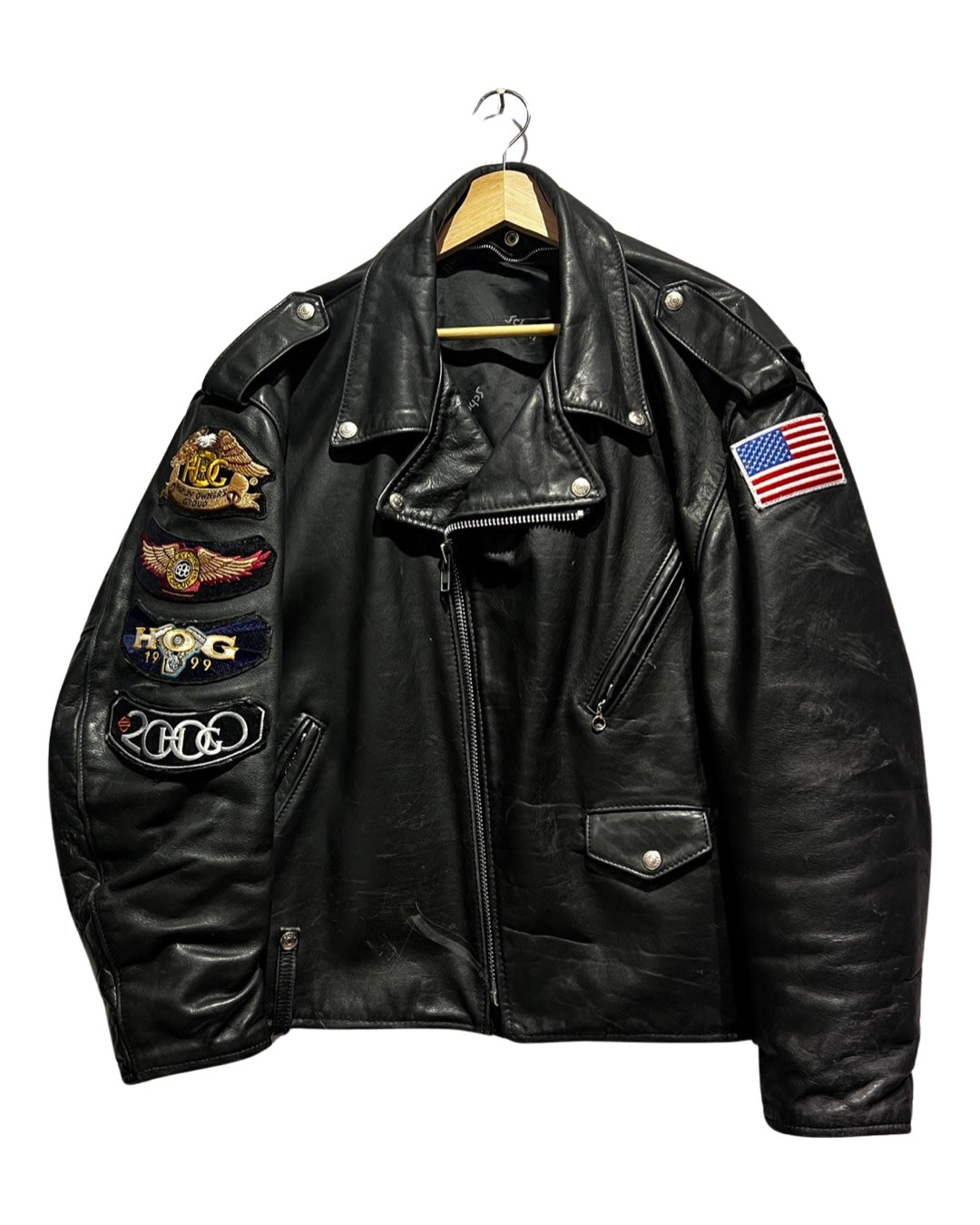 Vintage 90s Schott Perfecto Leather Jacket size 54