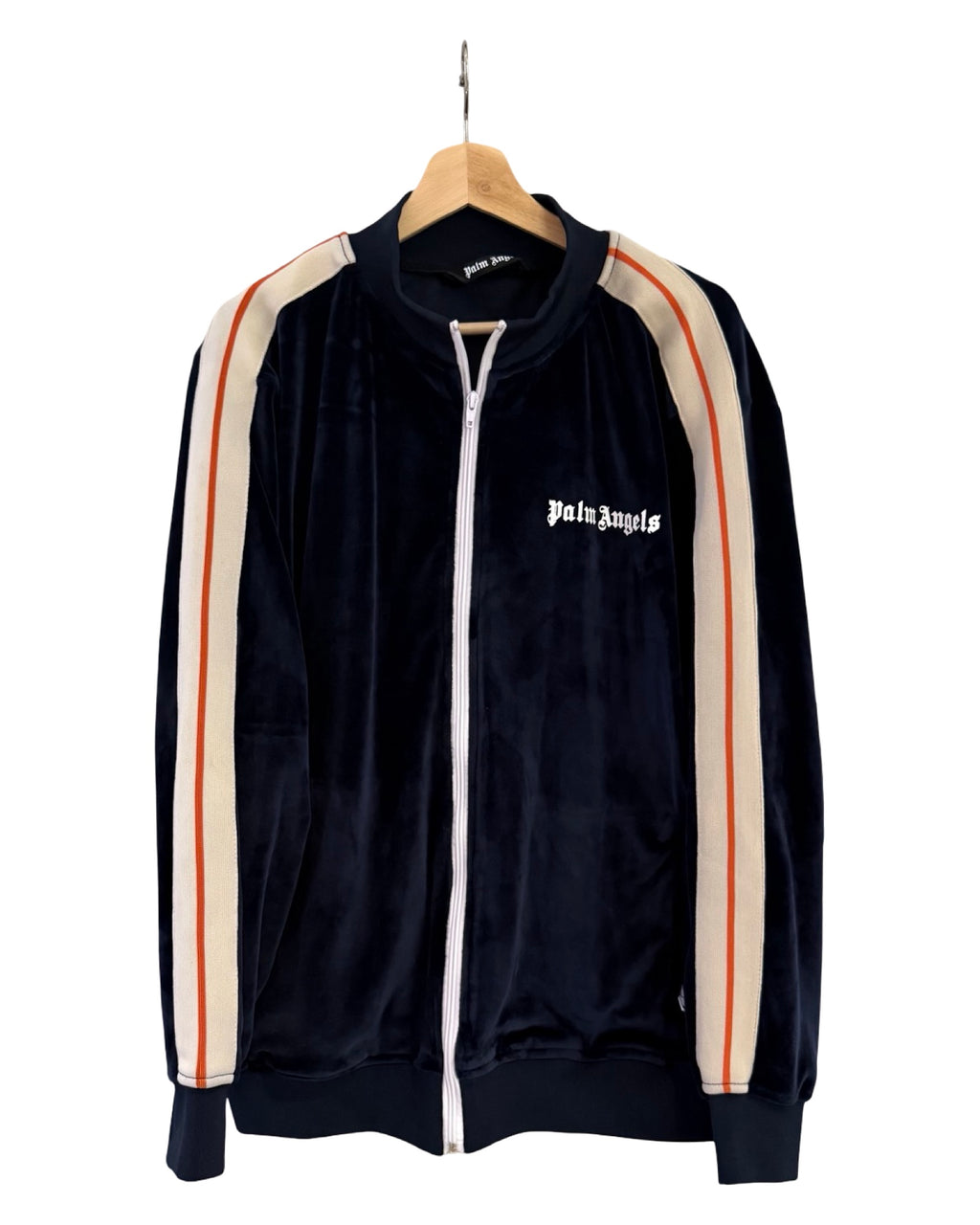 Palm Angels Blue Velvet Tracksuit Top & Bottom Set