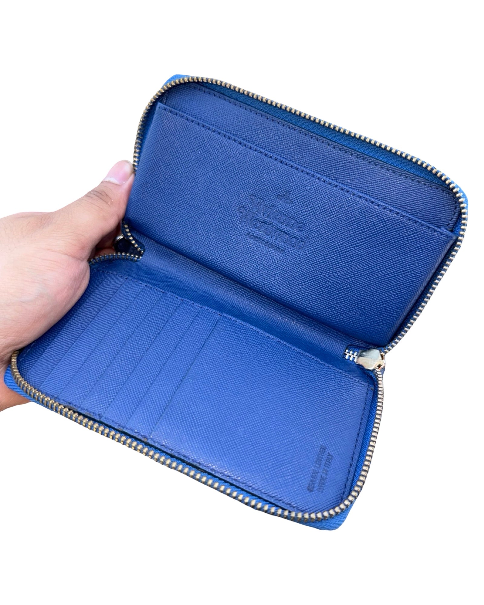 Vivienne Westwood Leather Wallet Gold Orb Made in Italy