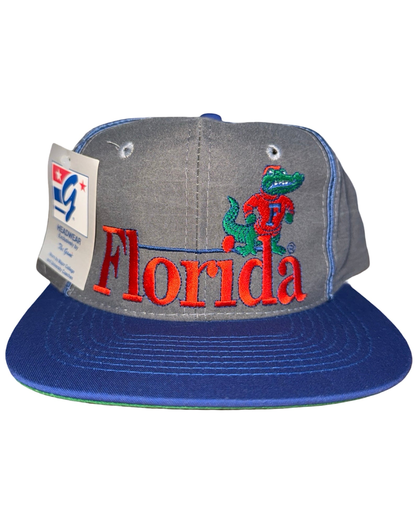 Vintage DS 90s Florida Gators The Game Gray Snapback Hat KIF Vintage
