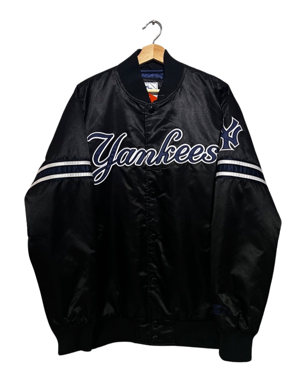 Vintage 90s New York Yankees Starter Black Bomber Jacket KIF Vintage