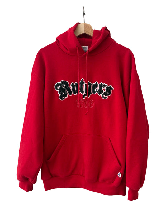 Vintage Rutgers Gothic Font Hoodie