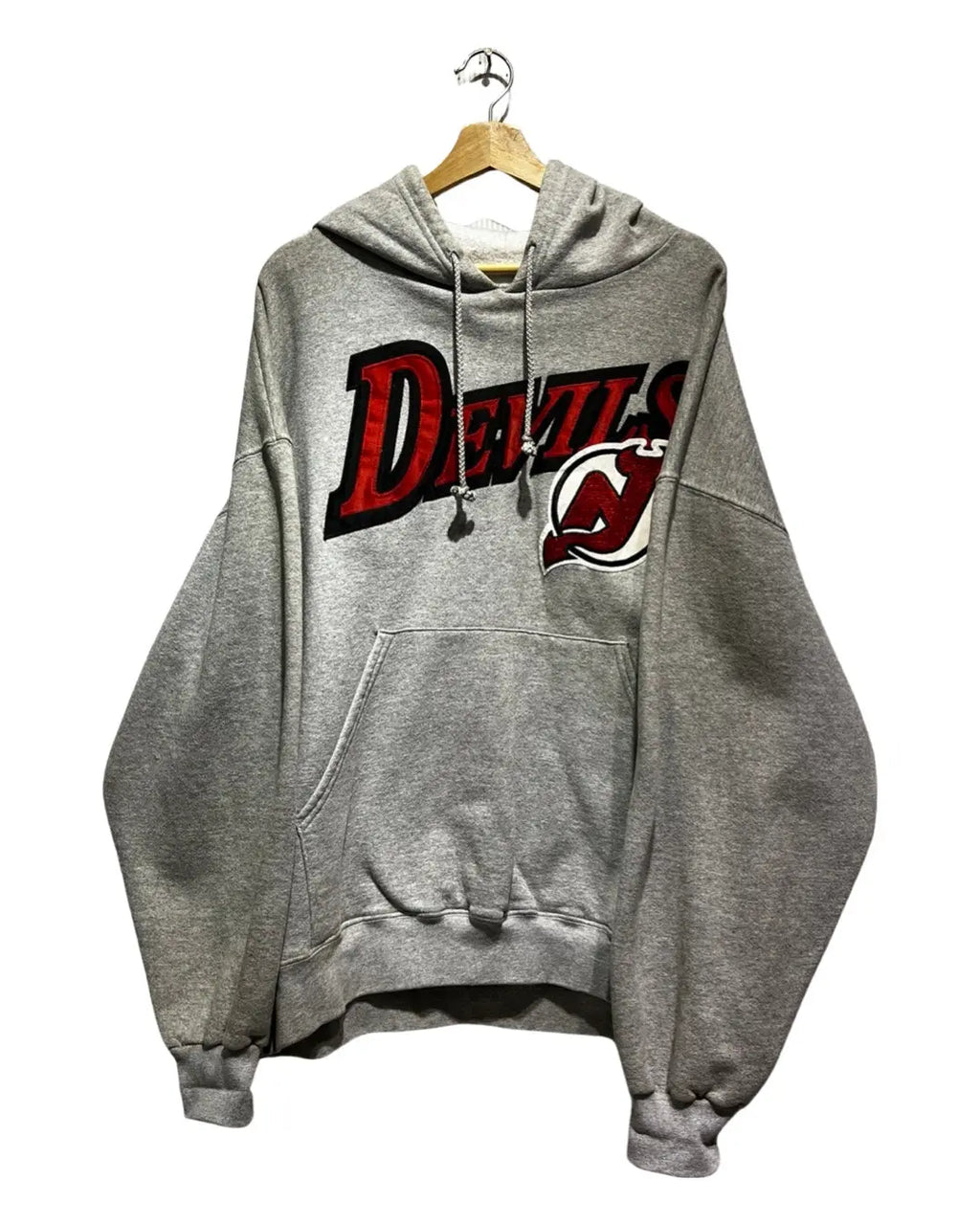 Vintage 90s New Jersey Devils Spellout Hoodie KIF Vintage