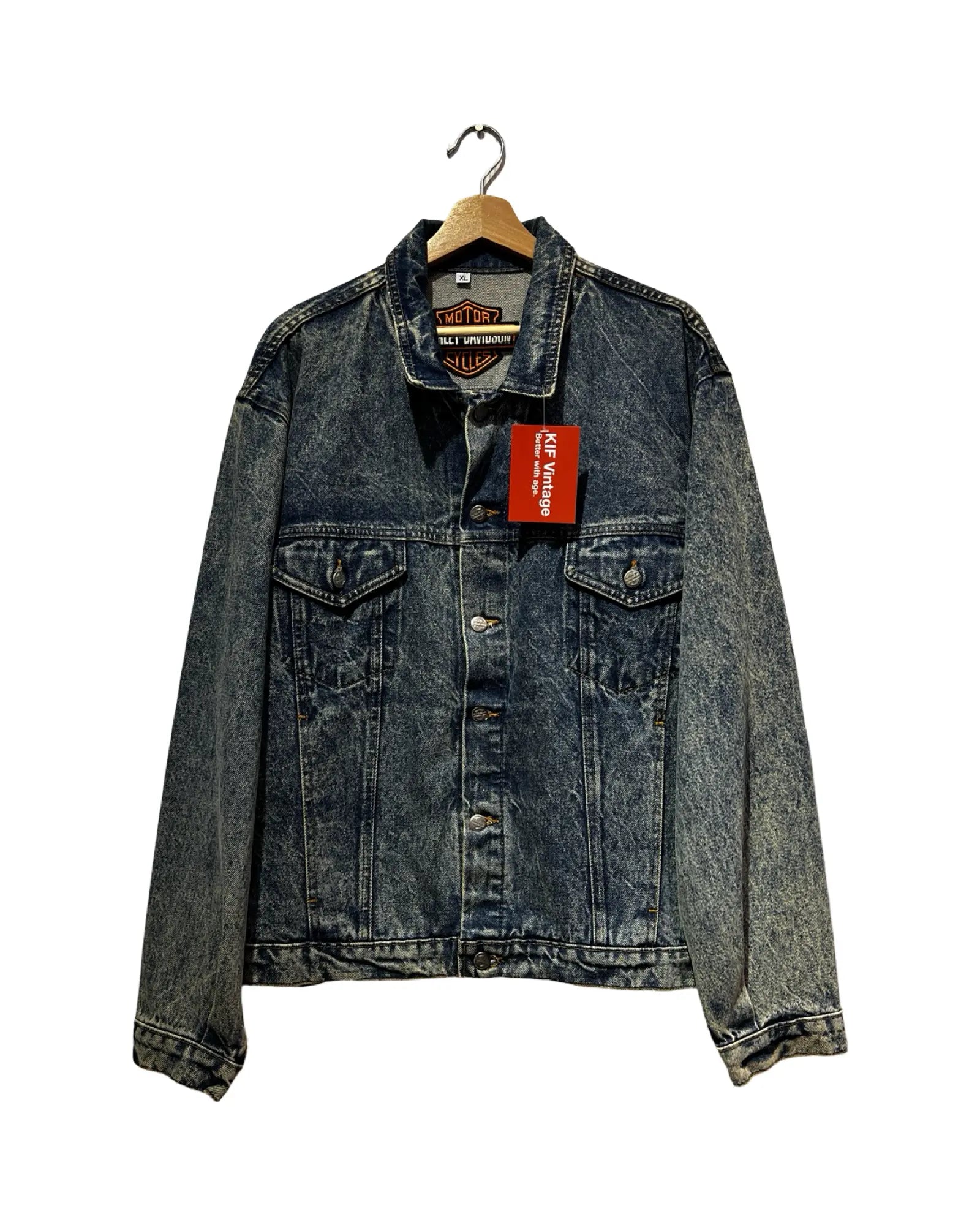 Vintage Harley Davidson Eagle Denim Jacket KIF Vintage
