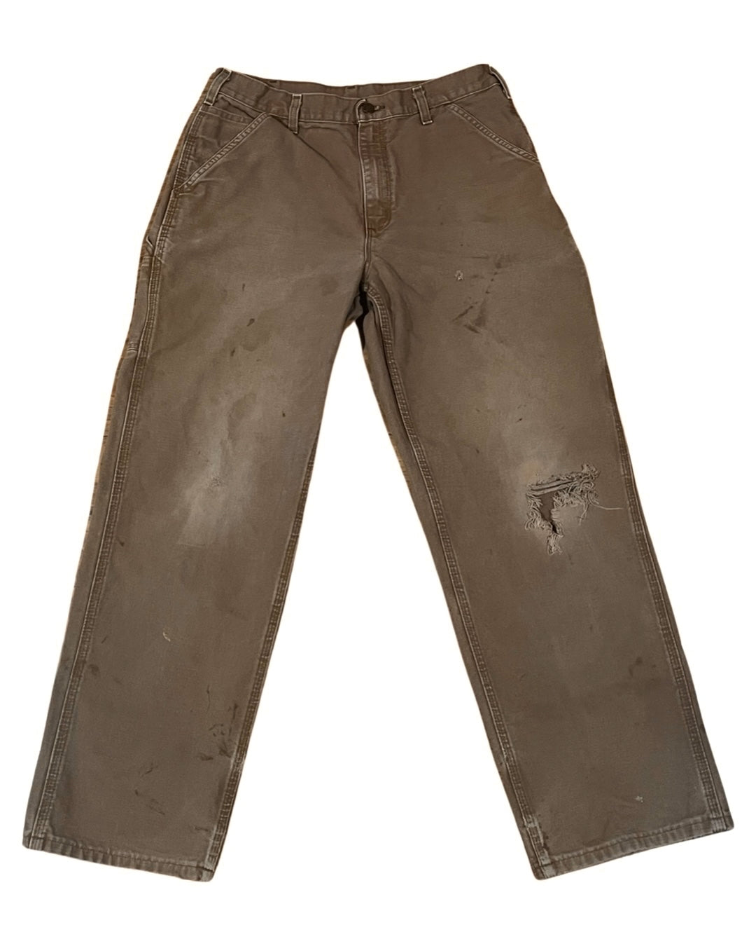 34 x 32 Vintage Distressed Carhartt Light Brown Carpenter Pants