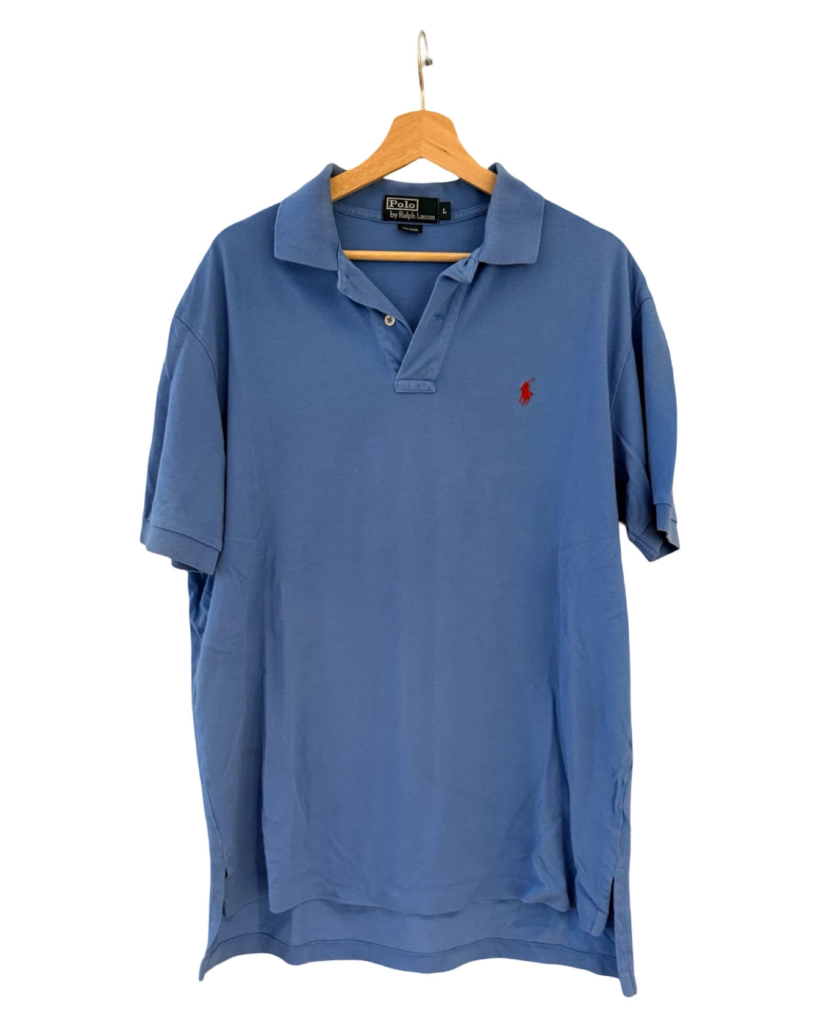 ヴィンテージ ポロ ラルフローレン 青 赤 シャツ