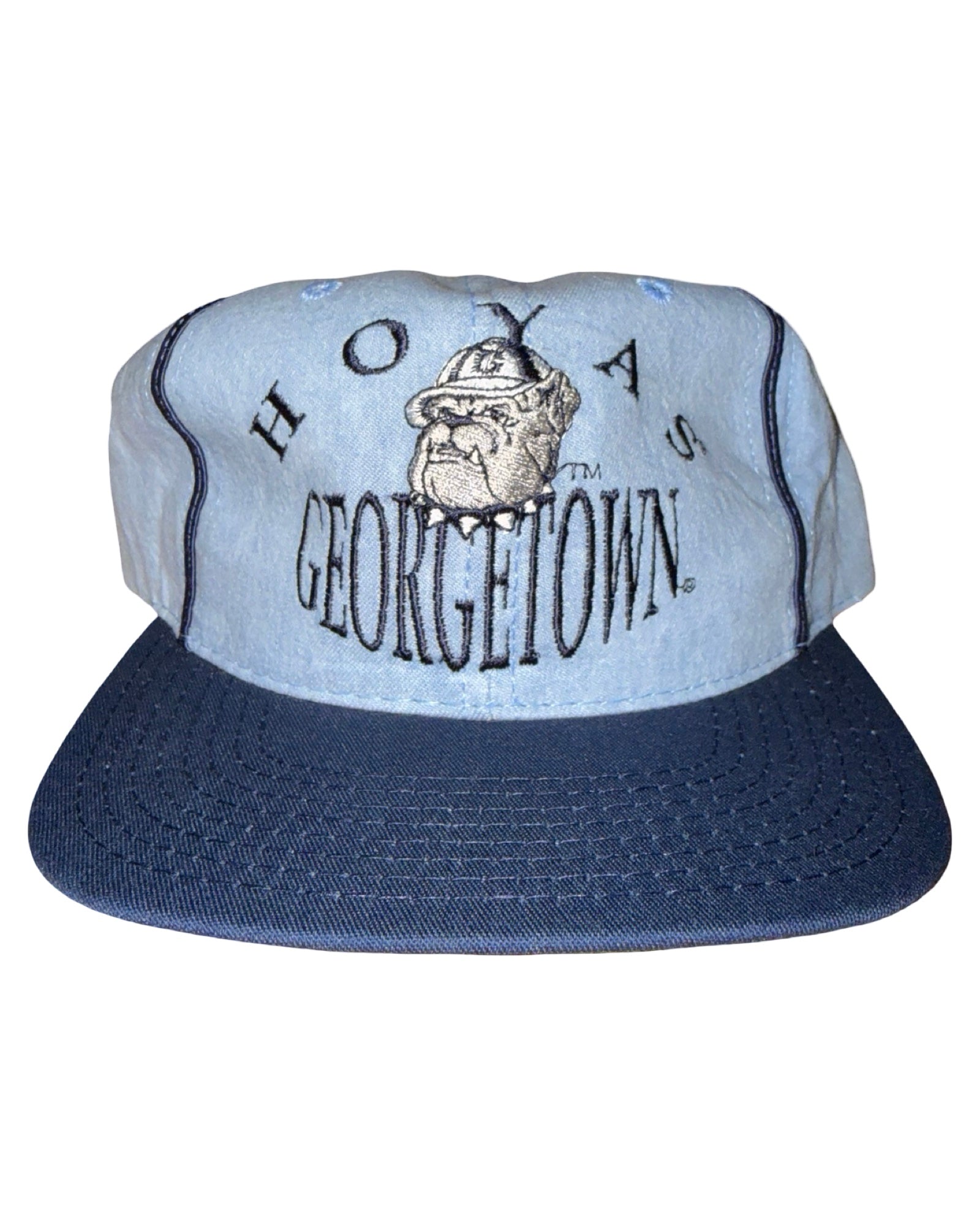 Vintage 90s Georgetown Hoyas The Game Blue Snapback Hat KIF Vintage