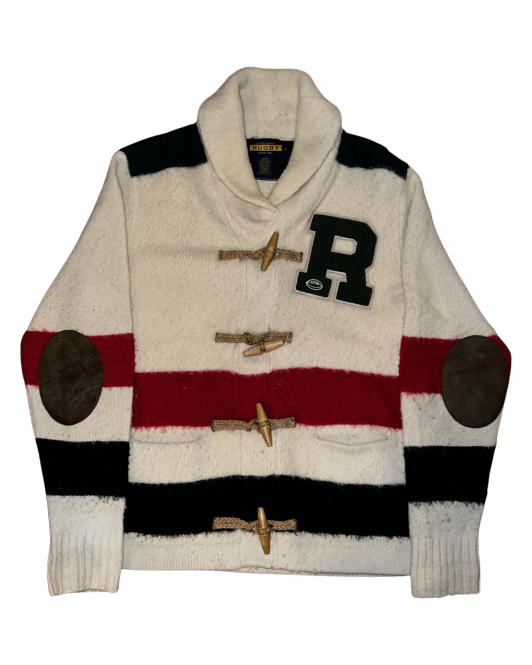 Vintage Ralph Lauren Rugby Shetland Wool Duffle Sweater